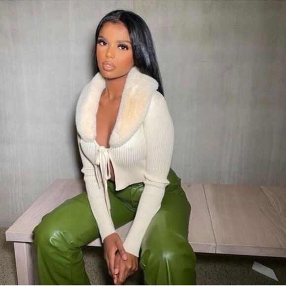 NWT Zara Faux Fur Knit Cardigan Size XS - Picture 13 of 16